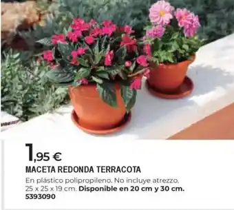 BigMat Maceta redonda terracota oferta