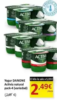 SPAR Danone - yogur activia natural oferta