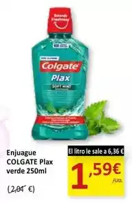 SPAR Colgate - enjuague plax verde oferta