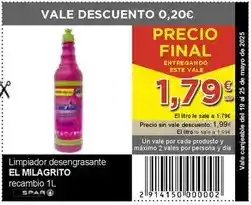 SPAR El milagrito - limpiador desengrasante oferta