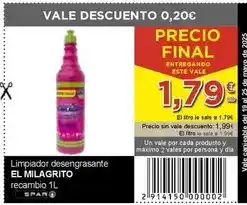 SPAR El milagrito - limpiador desengrasante recambio oferta
