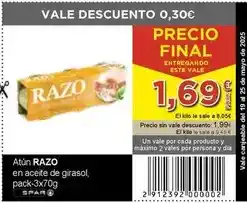 SPAR Razo - atún en aceite de girasol oferta