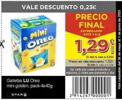 SPAR Oreo - galletas mini golden oferta