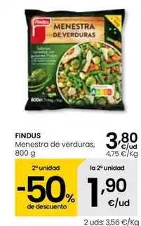 Eroski Findus - menestra de verduras oferta