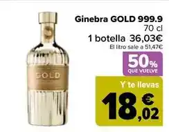 Carrefour Gold - ginebra 9999 oferta