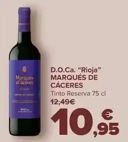 Carrefour Marqués de cáceres - d.o.ca. rioja oferta