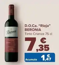 Carrefour Beronia - d.o.ca. rioja oferta
