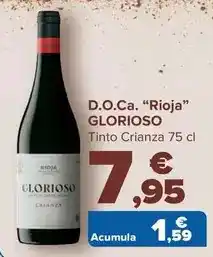 Carrefour Glorioso - d.o.ca. rioja oferta