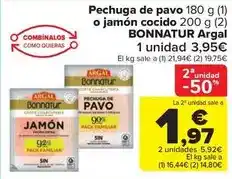 Carrefour Market Bonnatur - pechuga de pavo o jamon cocido oferta