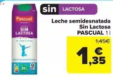 Carrefour Market Pascual - leche semidesnatada sin lactosa oferta