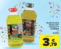 Carrefour Market La masía - aceite de oliva clásico 0,4 o sumum 1 oferta
