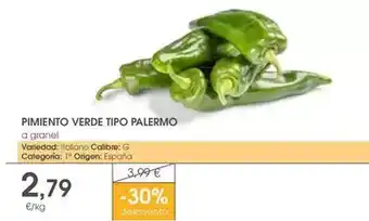 Supermercados Plaza Palermo - pimiento verde tipo oferta