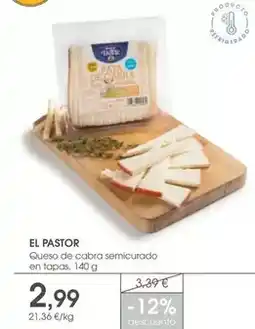 Supermercados Plaza El pastor - queso de cabra semicurado en tapas oferta