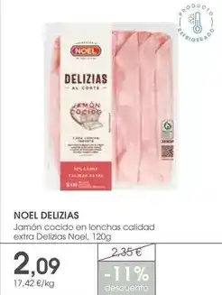 Supermercados Plaza Noel - jamon cocido en lonchas calidad extra delizias oferta