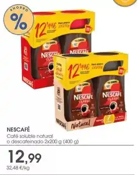 Supermercados Plaza Nescafé - café soluble natural o descafeinado oferta