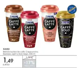 Supermercados Plaza Kaiku - bebida lactea de cafe, cappucino, espresso, light o solo oferta