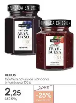Supermercados Plaza Helios - confitura natural de arandanos o frambuesa oferta