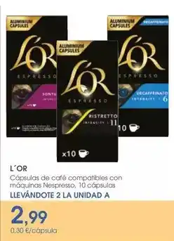 Supermercados Plaza Espresso - capsulas de cafe compatibles con màquinas nespresso, 10 capsulas oferta