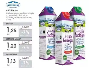 Supermercados Plaza La asturiana - leche entera, semidesnatada o desnatada injactosa oferta