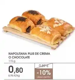 Supermercados Plaza Plus - napolitana de crema o chocolate oferta