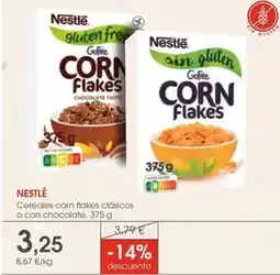 Supermercados Plaza Nestlé - cereales corn flakes clasicos o con chocolate oferta