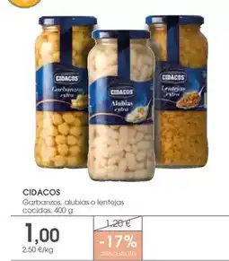 Supermercados Plaza Cidacos - garbanzos, alubias o lentejas cocidas oferta