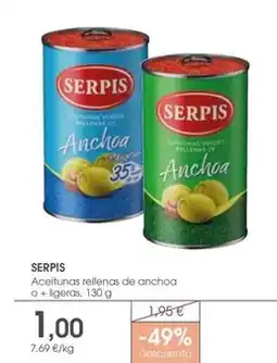 Supermercados Plaza Serpis - aceitunas rellenas de anchoa o + ligeras oferta