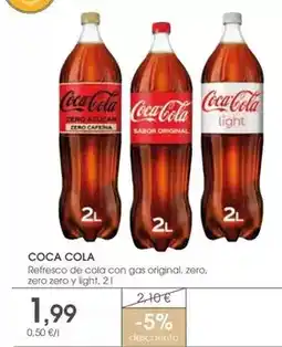 Supermercados Plaza Coca-cola - refresco de cola con gas original, zero, zero zero zero oferta