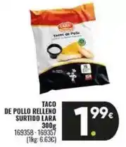 Family Cash Lara - taco de pollo relleno surtido oferta