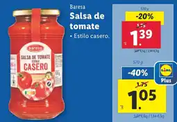 Lidl BARESA Salsa de tomate oferta
