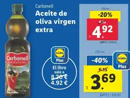 Lidl CARBONELL Aceite de oliva virgen extra oferta