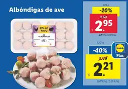 Lidl Albóndigas de ave oferta
