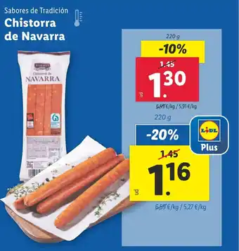 Lidl SABORES DE TRADICION Chistorra de Navarra oferta