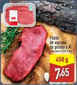 ALDI Filete de vacuno de primera a oferta