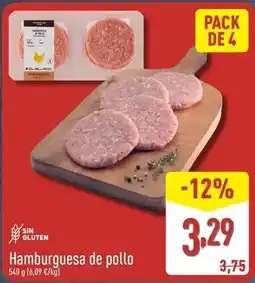 ALDI Hamburguesa de pollo oferta