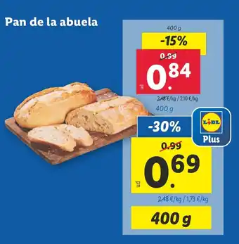 Lidl Pan de la abuela oferta