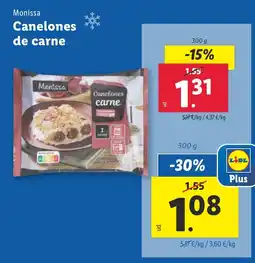 Lidl MONISSA Canelones de carne oferta