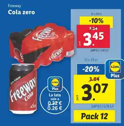 Lidl FREEWAY Cola zero oferta