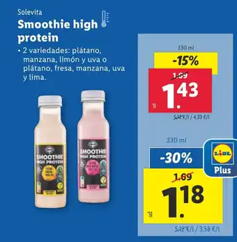 Lidl SOLEVITA Smoothie high protein oferta