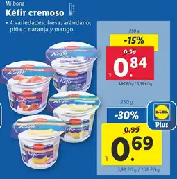 Lidl MILBONA Kéfir cremoso oferta