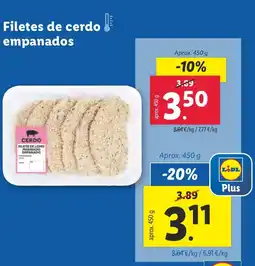 Lidl Filetes de cerdo empanados oferta