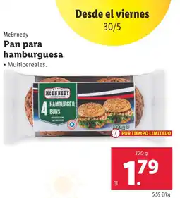 Lidl MCENNEDY Pan para hamburguesa oferta