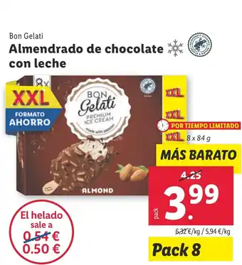 Lidl BON GELATI Almendrado de chocolate con leche oferta