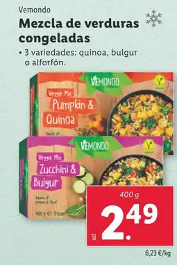 Lidl VEMONDO Mezcla de verduras congeladas oferta