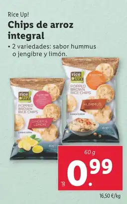 Lidl RICE UP! Chips de arroz integral oferta