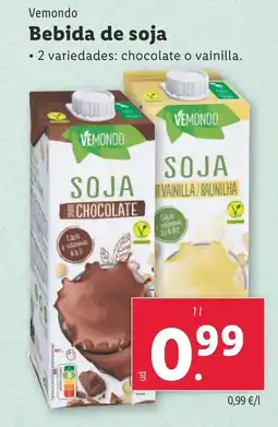 Lidl VEMONDO Bebida de soja oferta