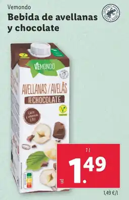 Lidl VEMONDO Bebida de avellanas y chocolate oferta