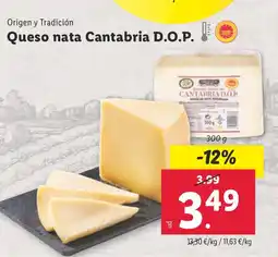 Lidl ORIGEN Y TRADICION Queso nata Cantabria D.O.P. oferta