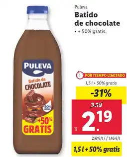 Lidl PULEVA Batido de chocolate oferta