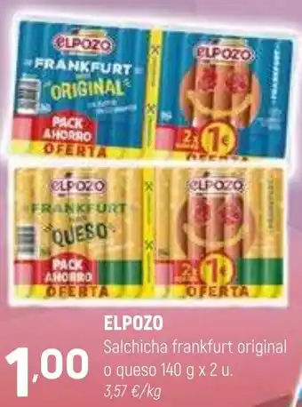Coviran ELPOZO Salchicha frankfurt original o queso oferta